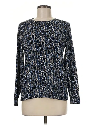 Pre-owned Chico's Long Sleeve T-shirt In Blue