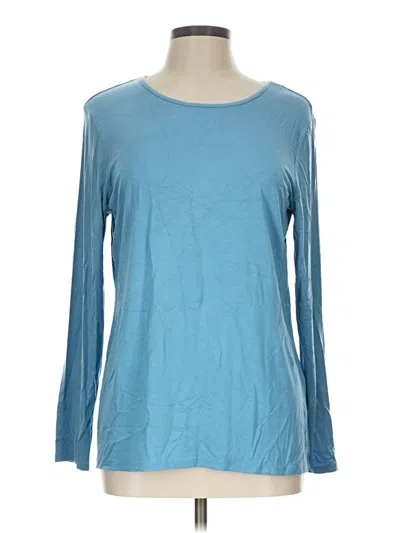 Pre-owned Chico's Long Sleeve T-shirt In Blue