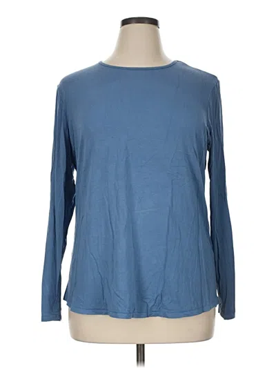 Pre-owned Chico's Long Sleeve T-shirt In Blue
