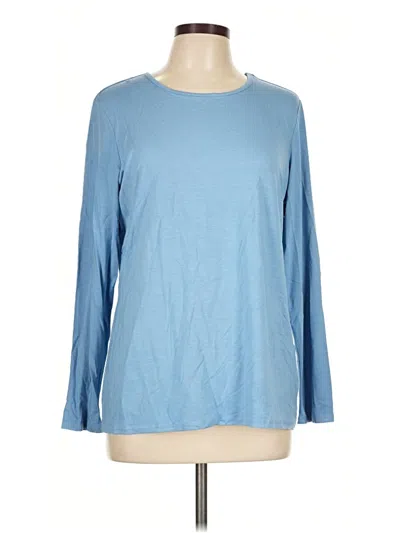 Pre-owned Chico's Long Sleeve T-shirt In Blue