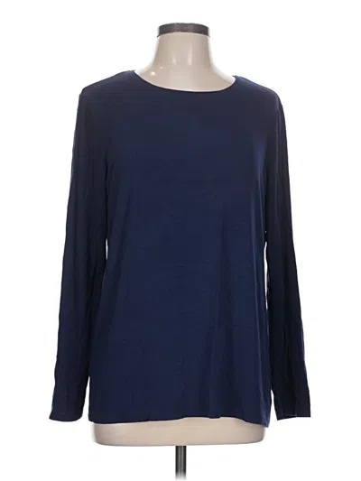 Pre-owned Chico's Long Sleeve T-shirt In Blue
