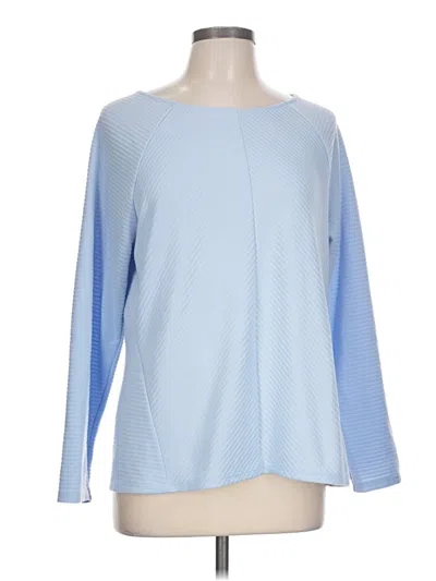 Pre-owned Chico's Long Sleeve T-shirt In Blue