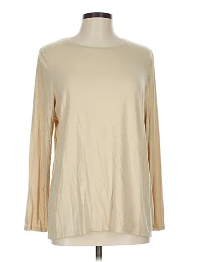 Pre-owned Chico's Long Sleeve T-shirt In Brown