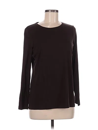 Pre-owned Chico's Long Sleeve T-shirt In Brown