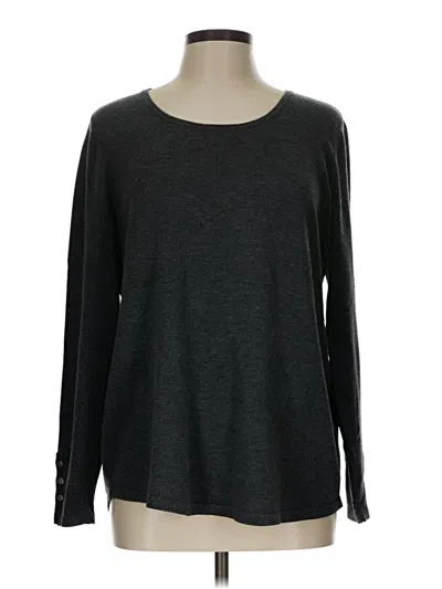 Pre-owned Chico's Long Sleeve T-shirt In Gray