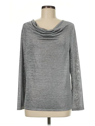 Pre-owned Chico's Long Sleeve T-shirt In Gray
