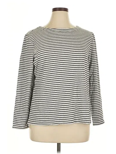 Pre-owned Chico's Long Sleeve T-shirt In Gray