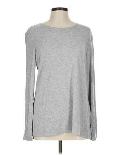 Pre-owned Chico's Long Sleeve T-shirt In Gray