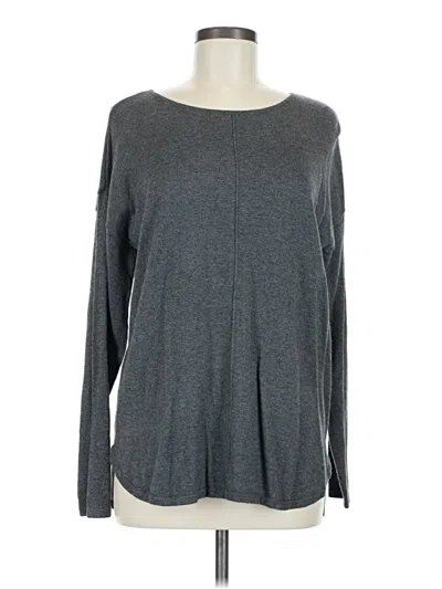 Pre-owned Chico's Long Sleeve T-shirt In Gray