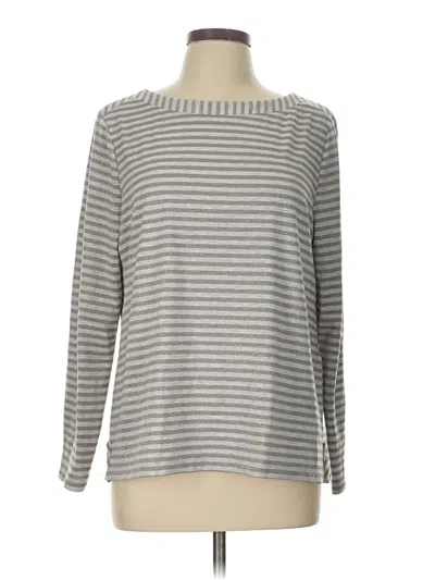 Pre-owned Chico's Long Sleeve T-shirt In Gray