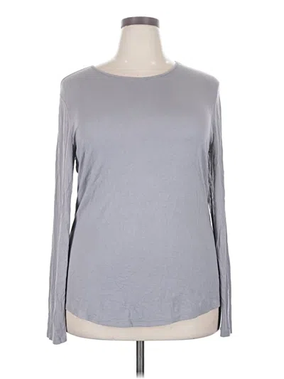 Pre-owned Chico's Long Sleeve T-shirt In Gray