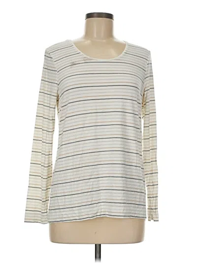 Pre-owned Chico's Long Sleeve T-shirt In Ivory