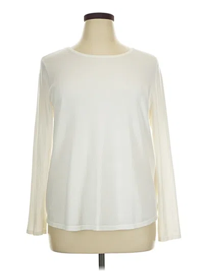 Pre-owned Chico's Long Sleeve T-shirt In Ivory