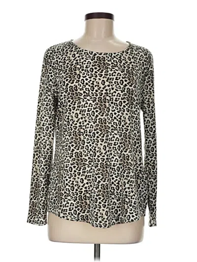 Pre-owned Chico's Long Sleeve T-shirt In Ivory