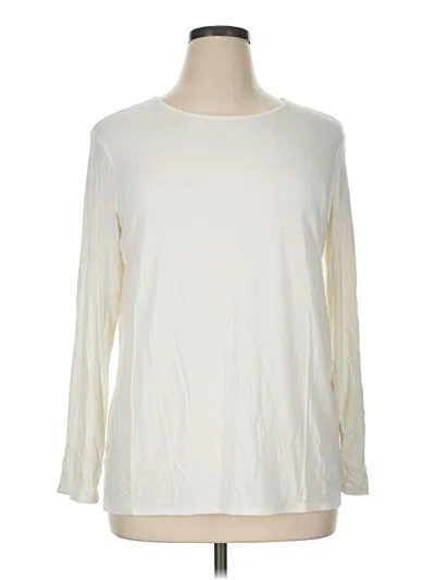 Pre-owned Chico's Long Sleeve T-shirt In Ivory