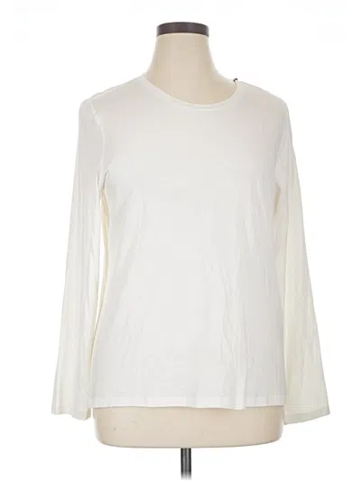 Pre-owned Chico's Long Sleeve T-shirt In Ivory