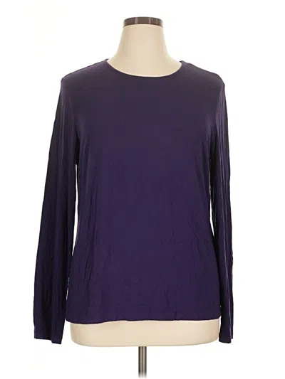 Pre-owned Chico's Long Sleeve T-shirt In Purple