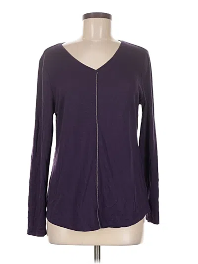 Pre-owned Chico's Long Sleeve T-shirt In Purple