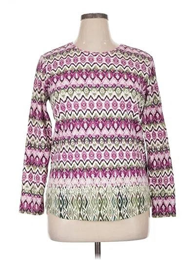 Pre-owned Chico's Long Sleeve T-shirt In Purple