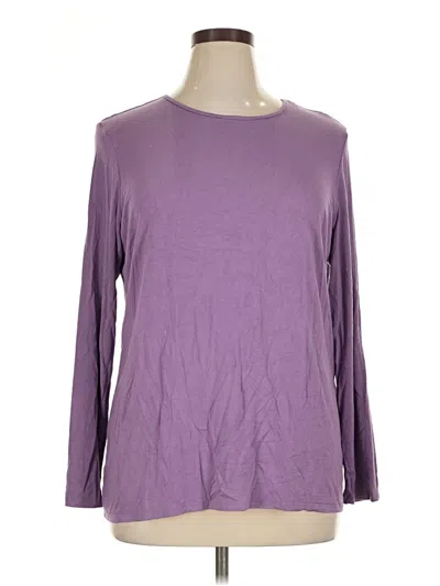 Pre-owned Chico's Long Sleeve T-shirt In Purple