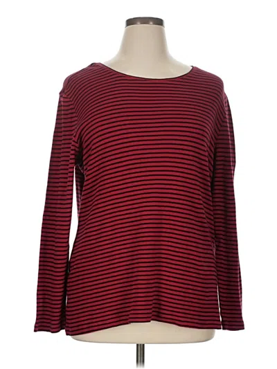 Pre-owned Chico's Long Sleeve T-shirt In Red