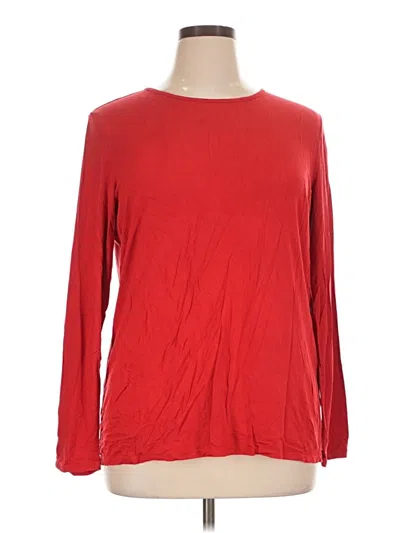Pre-owned Chico's Long Sleeve T-shirt In Red