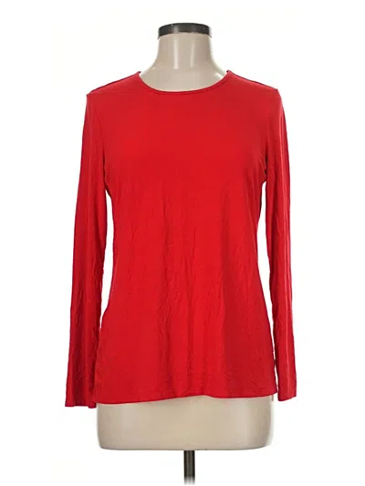 Pre-owned Chico's Long Sleeve T-shirt In Red
