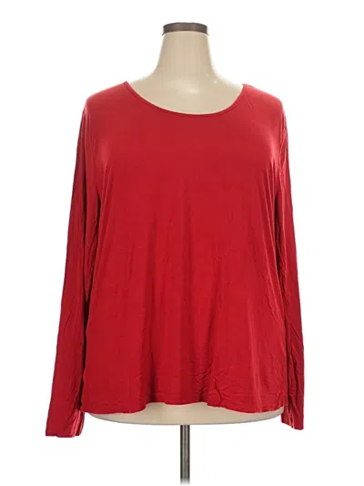 Pre-owned Chico's Long Sleeve T-shirt In Red
