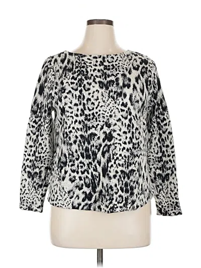 Pre-owned Chico's Long Sleeve T-shirt In Silver