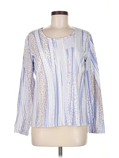Pre-owned Chico's Long Sleeve T-shirt In Silver