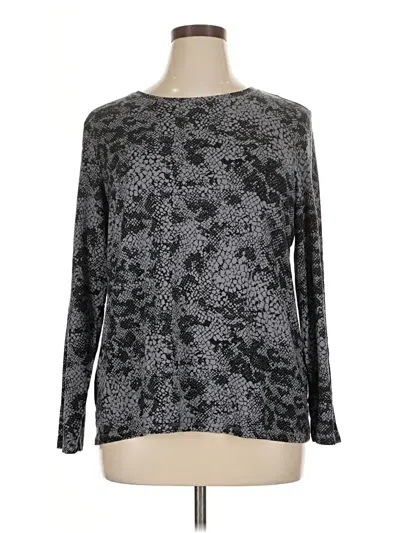 Pre-owned Chico's Long Sleeve T-shirt In Silver