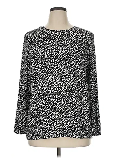 Pre-owned Chico's Long Sleeve T-shirt In Silver