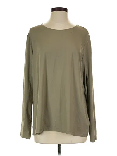 Pre-owned Chico's Long Sleeve T-shirt In Tan