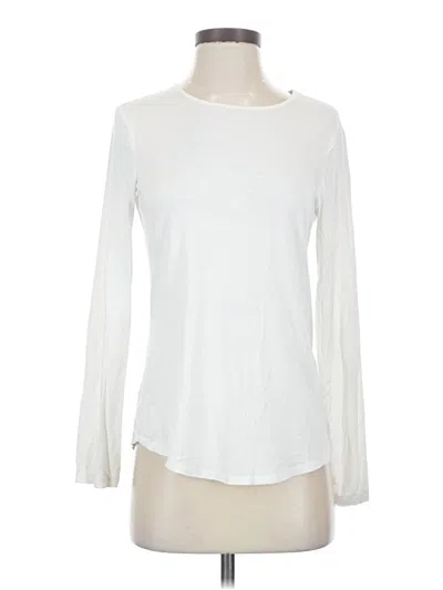 Pre-owned Chico's Long Sleeve T-shirt In White