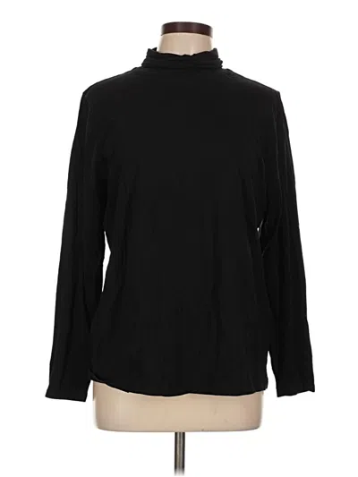 Pre-owned Chico's Long Sleeve Turtleneck In Black