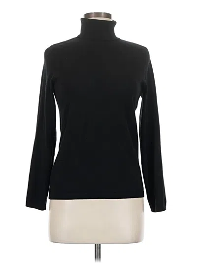 Pre-owned Chico's Long Sleeve Turtleneck In Black