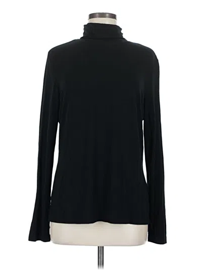 Pre-owned Chico's Long Sleeve Turtleneck In Black