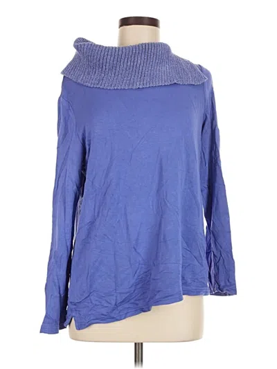 Pre-owned Chico's Long Sleeve Turtleneck In Blue
