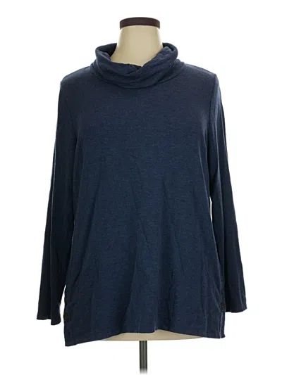 Pre-owned Chico's Long Sleeve Turtleneck In Blue