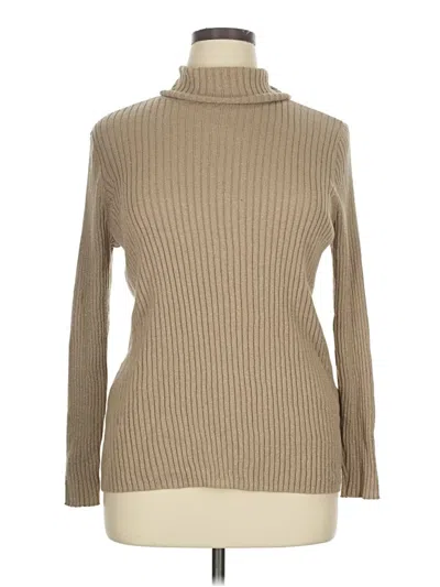 Pre-owned Chico's Long Sleeve Turtleneck In Brown