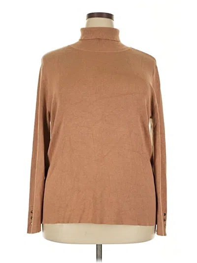 Pre-owned Chico's Long Sleeve Turtleneck In Brown