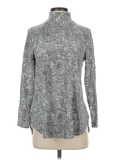 Pre-owned Chico's Long Sleeve Turtleneck In Gray