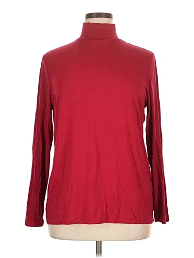 Pre-owned Chico's Long Sleeve Turtleneck In Red