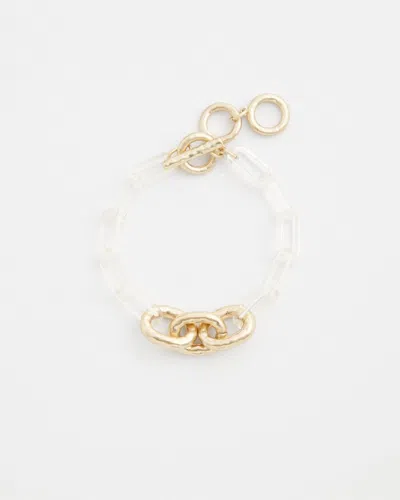 Chico's Lucite Links Bracelet |  In Clear