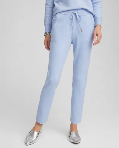 Chico's Luxe Cashmere Blend Ankle Pants In Blue Size 20 |  Zenergy In Blue Muse Faux Heather