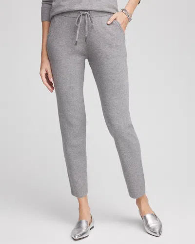 Chico's Luxe Cashmere Blend Ankle Pants In Gray Size 4 |  Zenergy In Moon Shade Gray Heather