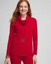 CHICO'S LUXE CASHMERE BLEND COWL SWEATER IN SIZE 12/14 | CHICO'S ZENERGY