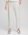 Chico's Luxe Cashmere Blend Rhinestone Ankle Pants In Gray Size 16 |  Zenergy In Light Heather Gray