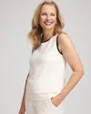 Chico's Luxe Cashmere-blend Tank In Cream