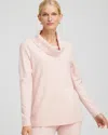 Chico's Luxe Diamante Cowlneck Tunic In Pink In Pink